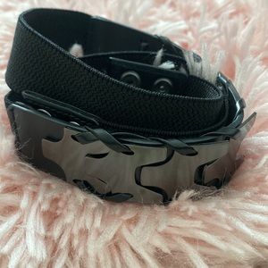 GUESS BLACK elastic 100% metal waist belt |Size XS/S|